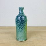 Blue ceramic bottle vase
