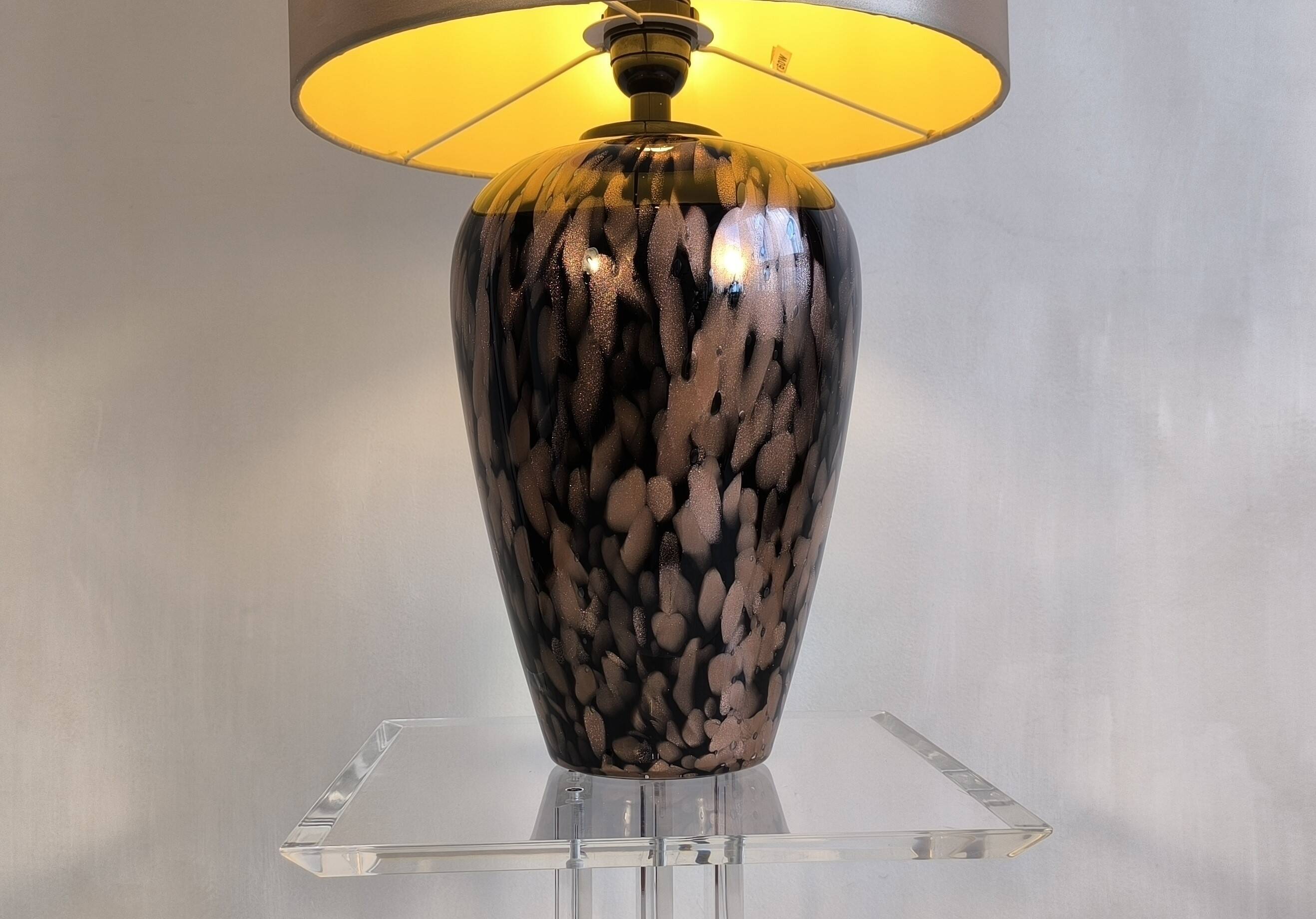 Lampe de table Murano Avventurina — Vincenzo Nason, 1969, parfait état