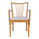 Vintage 1950s German Armchair | Solid Beech Wood | Newly Upholstered Chair