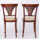 4 chaises de café viennoises en bois et cannage, restaurées, début du XXe siècle