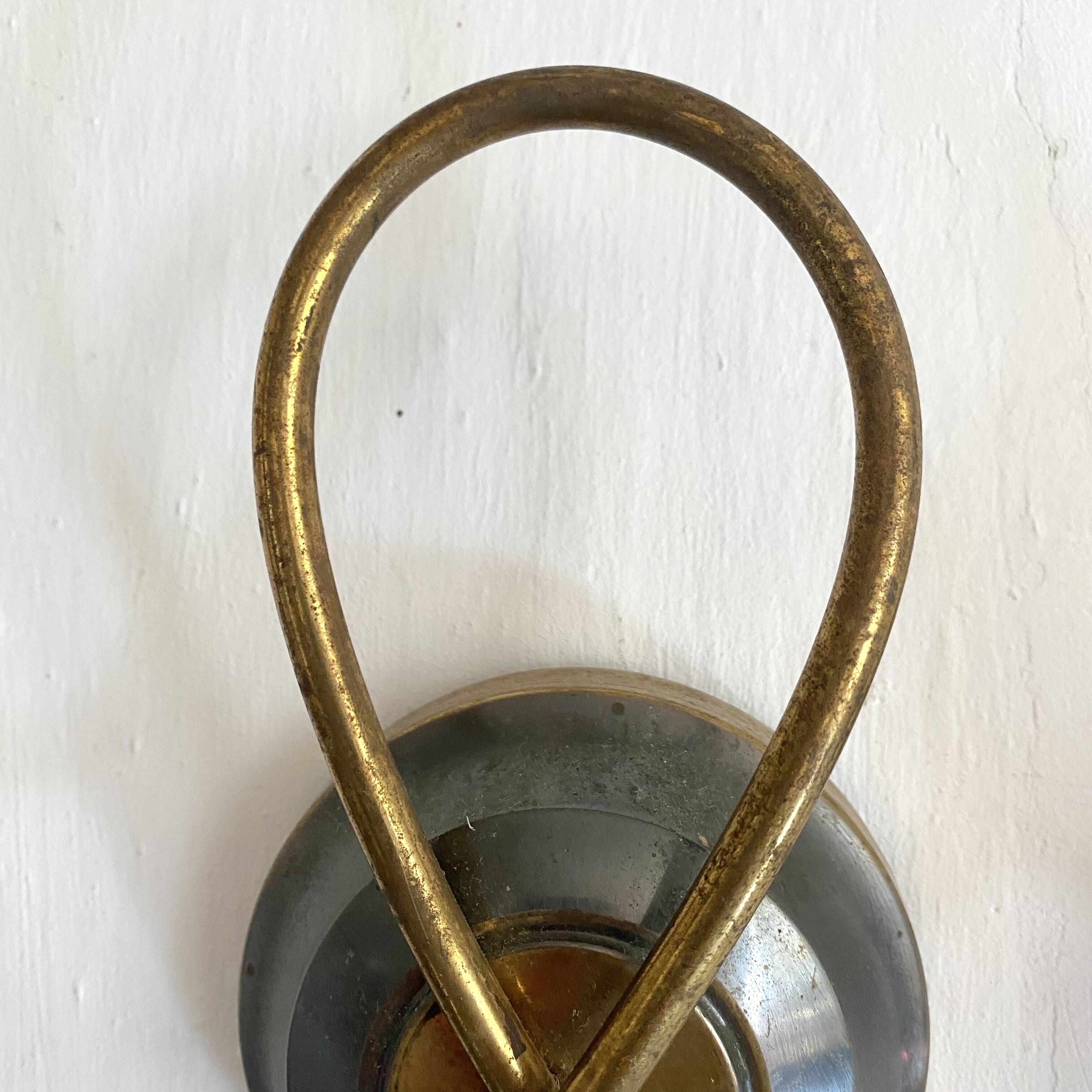 Pair of Art Deco double tulip wall lights