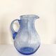 Carafe Biot verre bullé signé