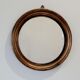 Old wooden round mirror - 28cm