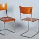 Bauhaus Chairs in Beech and Chromed Steel, Czech, 1930s, Set of 2