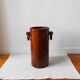 Brutalist sculptural wooden umbrella stand from the 1970s.