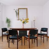 4 Scandinavian chairs skaï black
