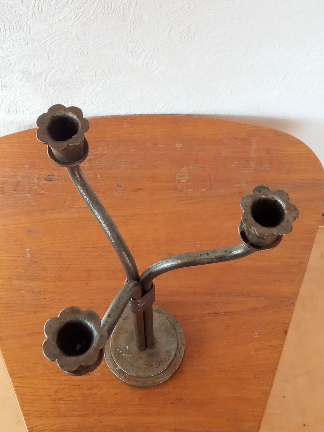 Wrought iron candlestick