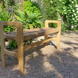 Oak and Danish rope bench