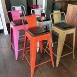 6 Tolix high stools