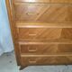 Pretty chest of drawers with 4 compass-legged oak veneer drawers