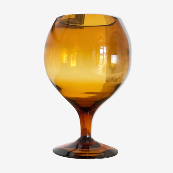 Marbled orange vase