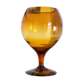 Vase couleur orange marbré