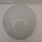 White globe table lamp support grey wood bead