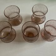 Set of 5 glasses of Biot cups in blown glass 1960