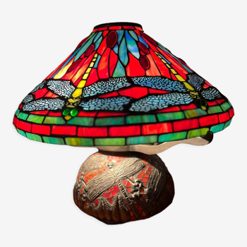 Lampe Art Nouveau rouge