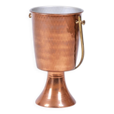 Art Deco Standing Champagne Cooler in Brass and Copper, France, 1920s