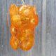 Vintage chandelier orange badge italy 1970