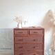 Vintage rattan chest of drawers circa 1960s