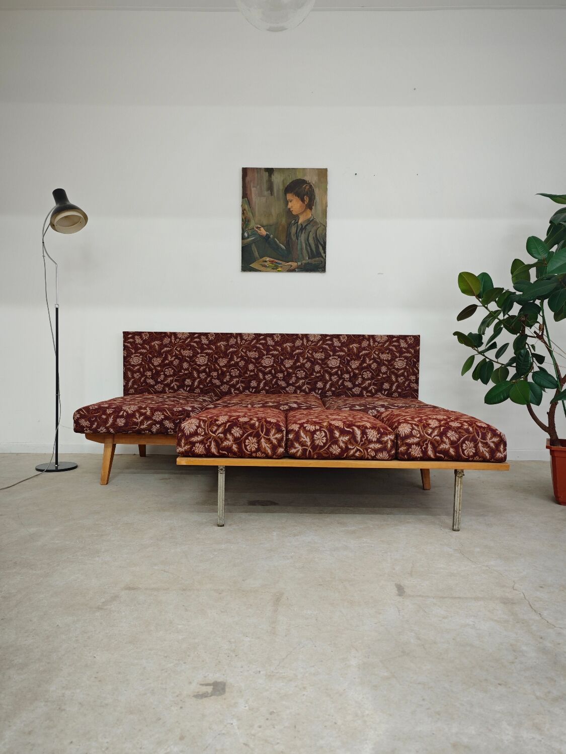 Daybed 55-17 bench by Frantisek Jirak for Tatra Pravenec 1960