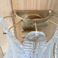 Transparent “felci” murano glass wall sconce