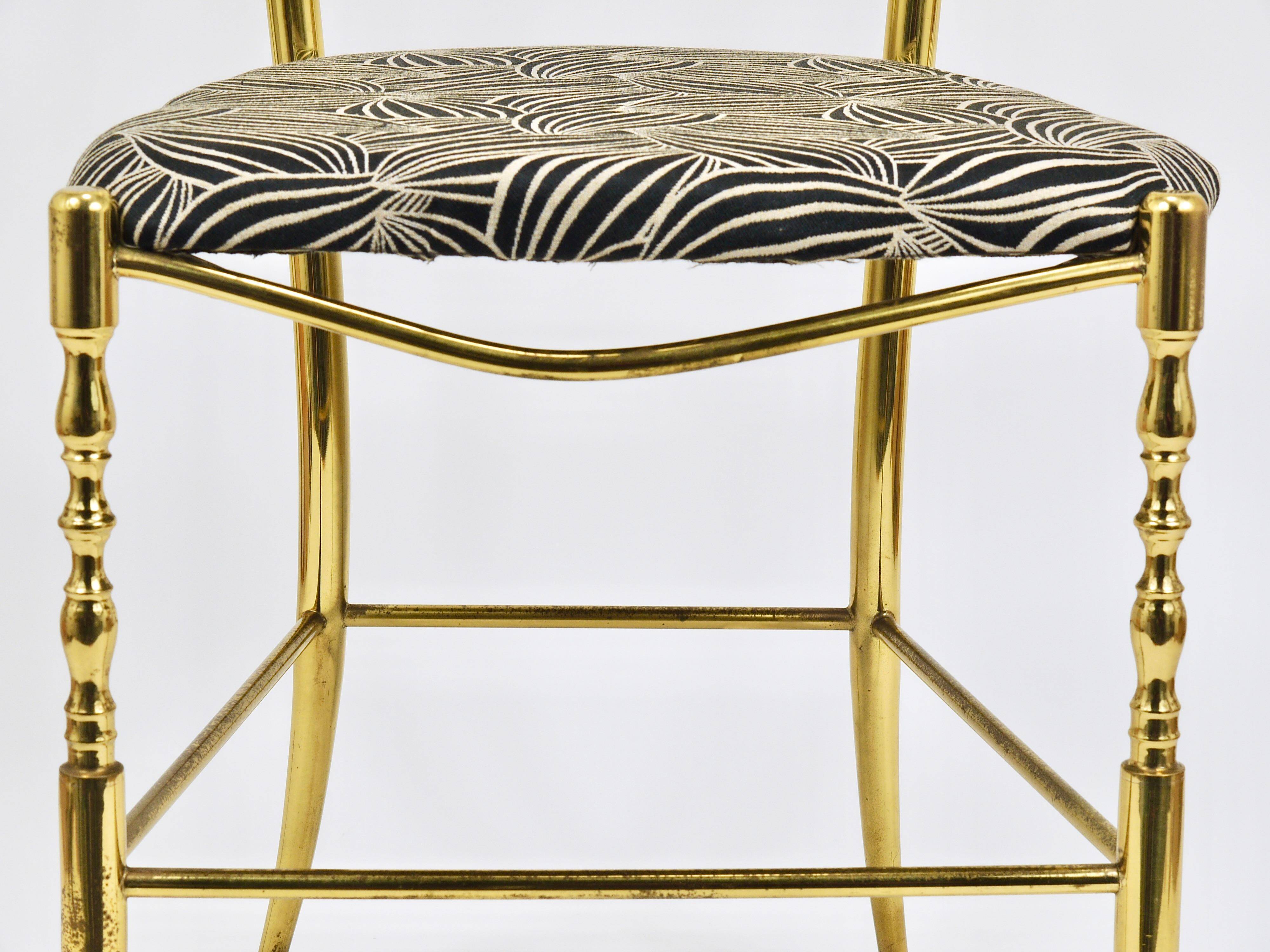 Mid-Century Chiavari Chair in Brass by Giuseppe Gaetano Descalzi, Italy, 1950s