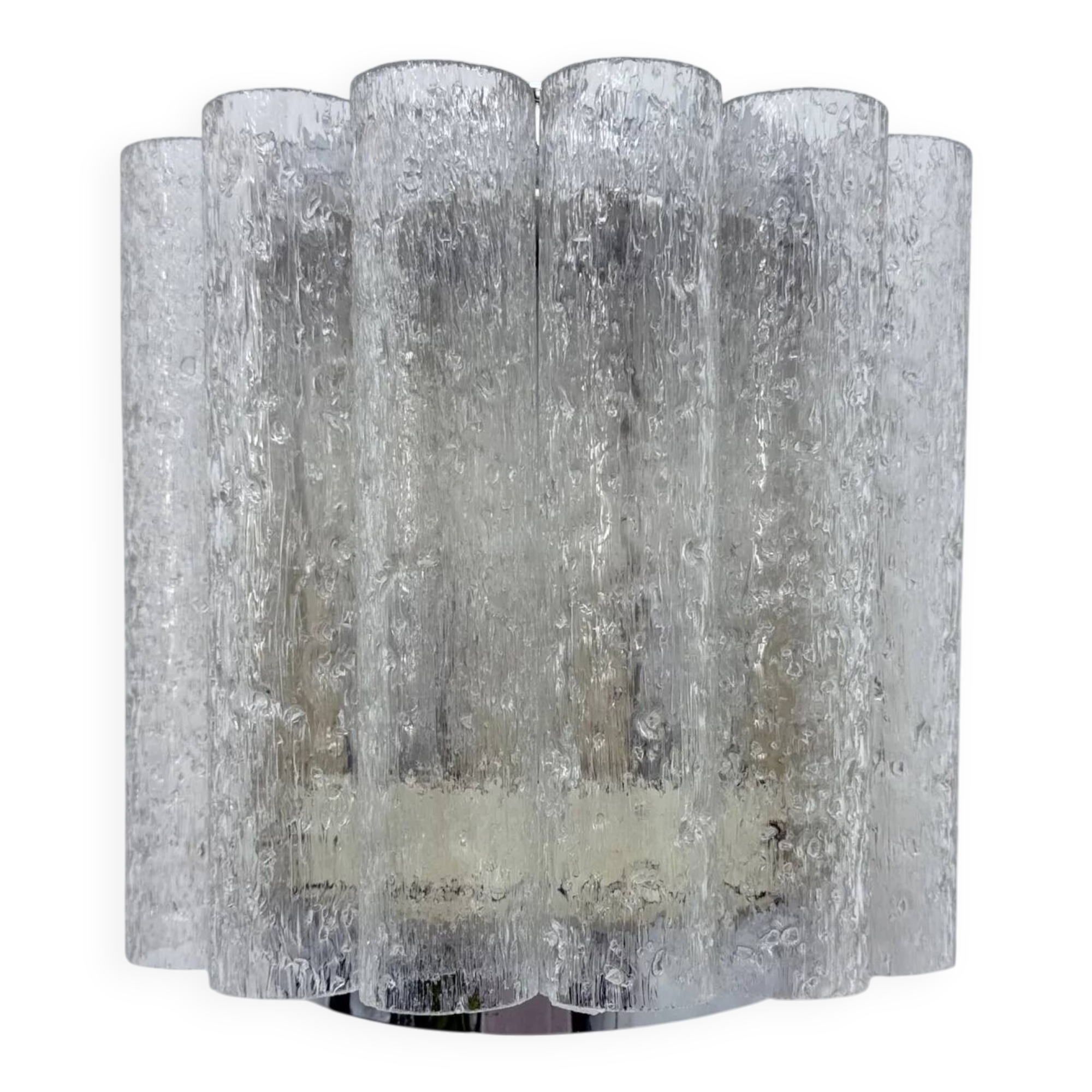 Mid-century glass tube Doria Leuchten wall lamp / sconce, 1970s