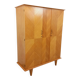Vintage oak wardrobe from the 1960s.