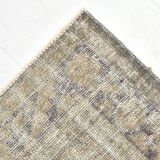 Gray vintage turkish carpet, Distressed vintage large carpet gray