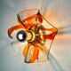Fleur wall lamp by la Murina, orange murano glass, Italy, 1970