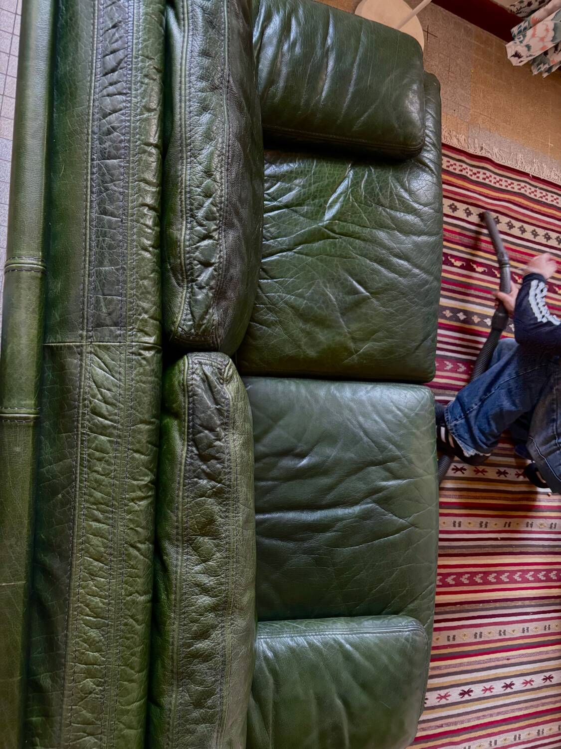 RocheBobois green sofa