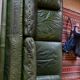 RocheBobois green sofa
