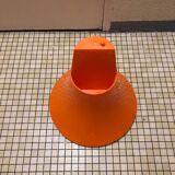 Vintage orange Tam Tam stool – Original stamp – 1970s