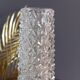 Lampe à poser verre pointe de diamant, vintage