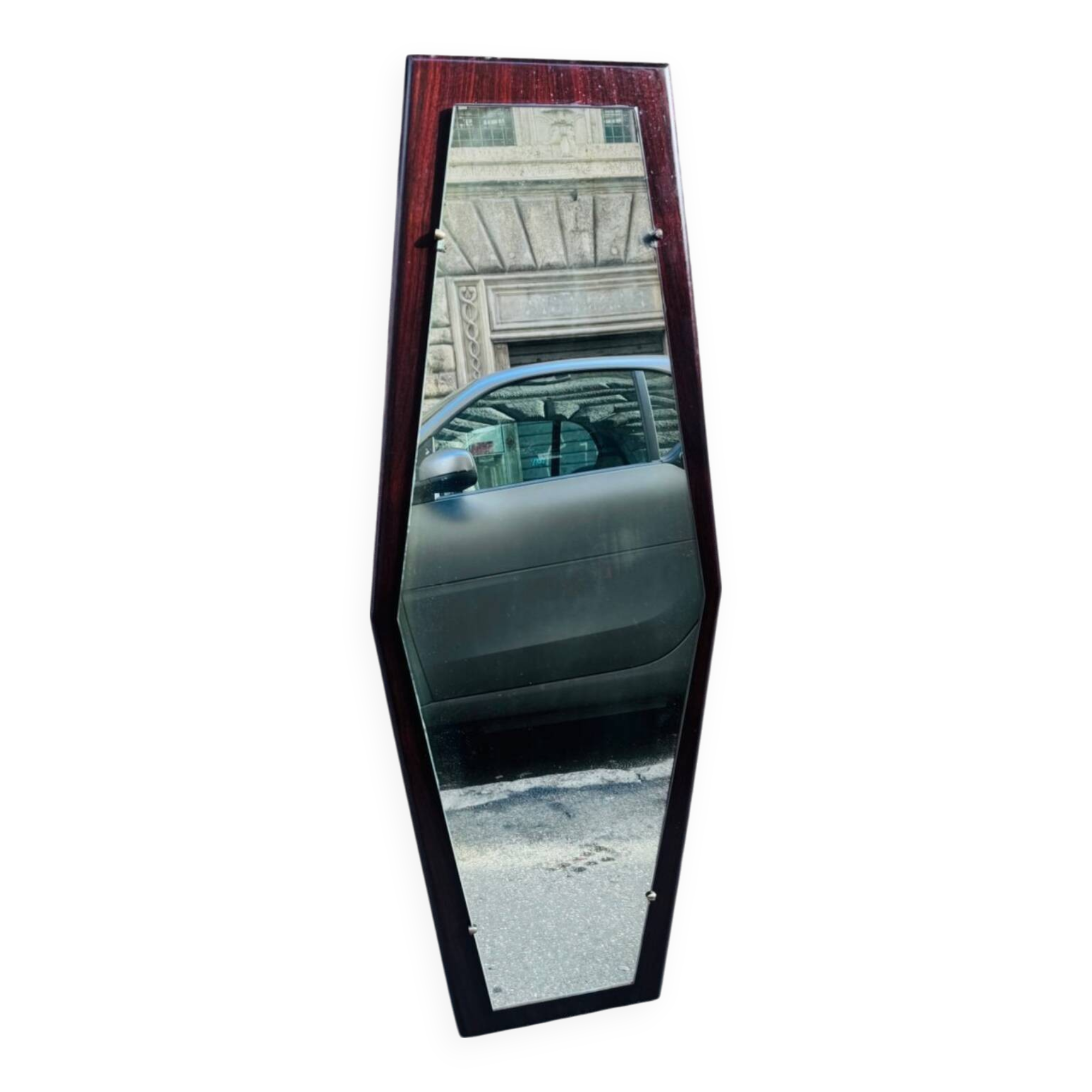 Specchio vintage in palissandro, anni '60