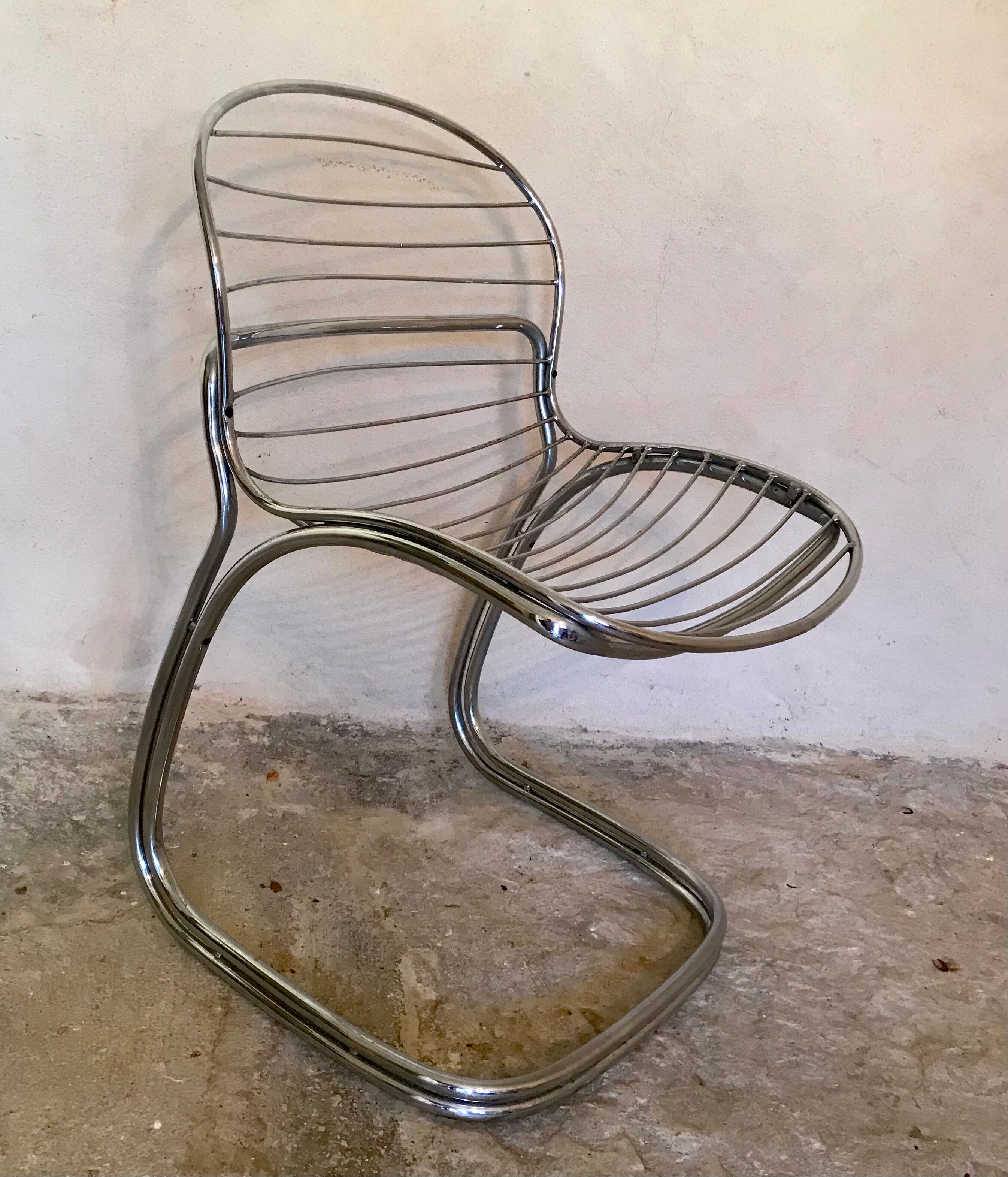 1970's chair by gastone rinaldi for rima, sabrina model, italian design