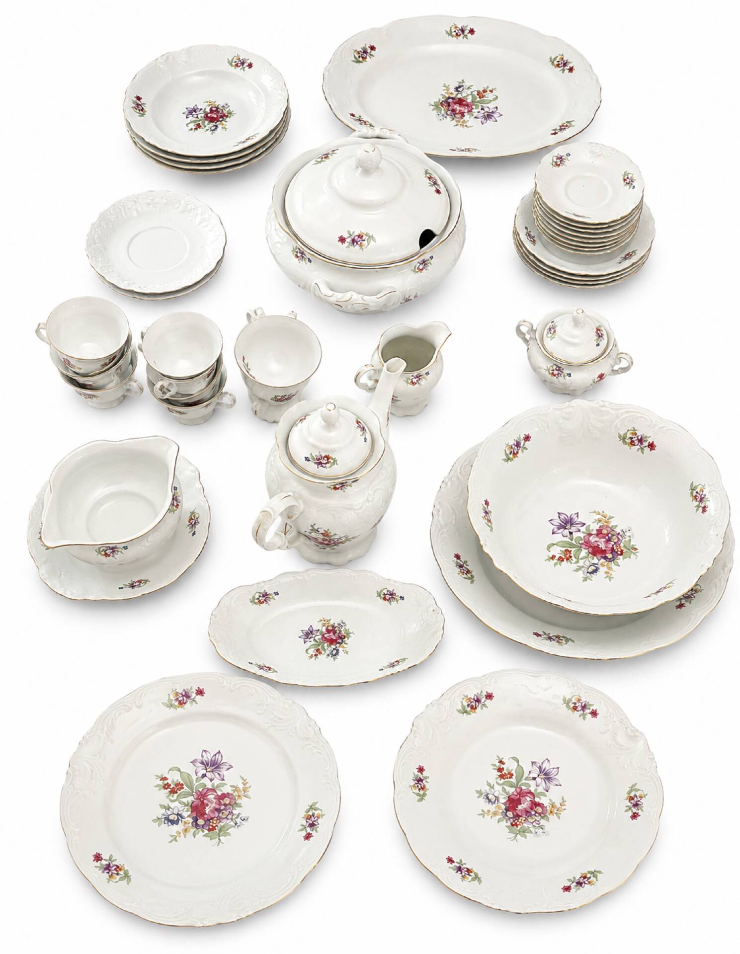 Antique porcelain tableware