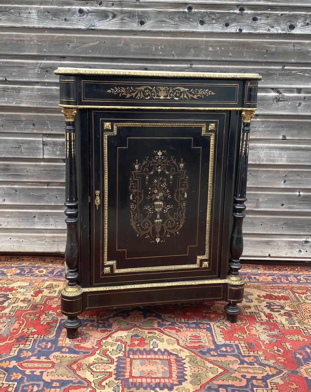 Support furniture In Blackened Wood of Napoleon III period