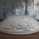 Vasque lustre art déco signée Degué vintage, vasque suspension fleurie