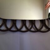 Mirror shape mirror rattan 48x59cm