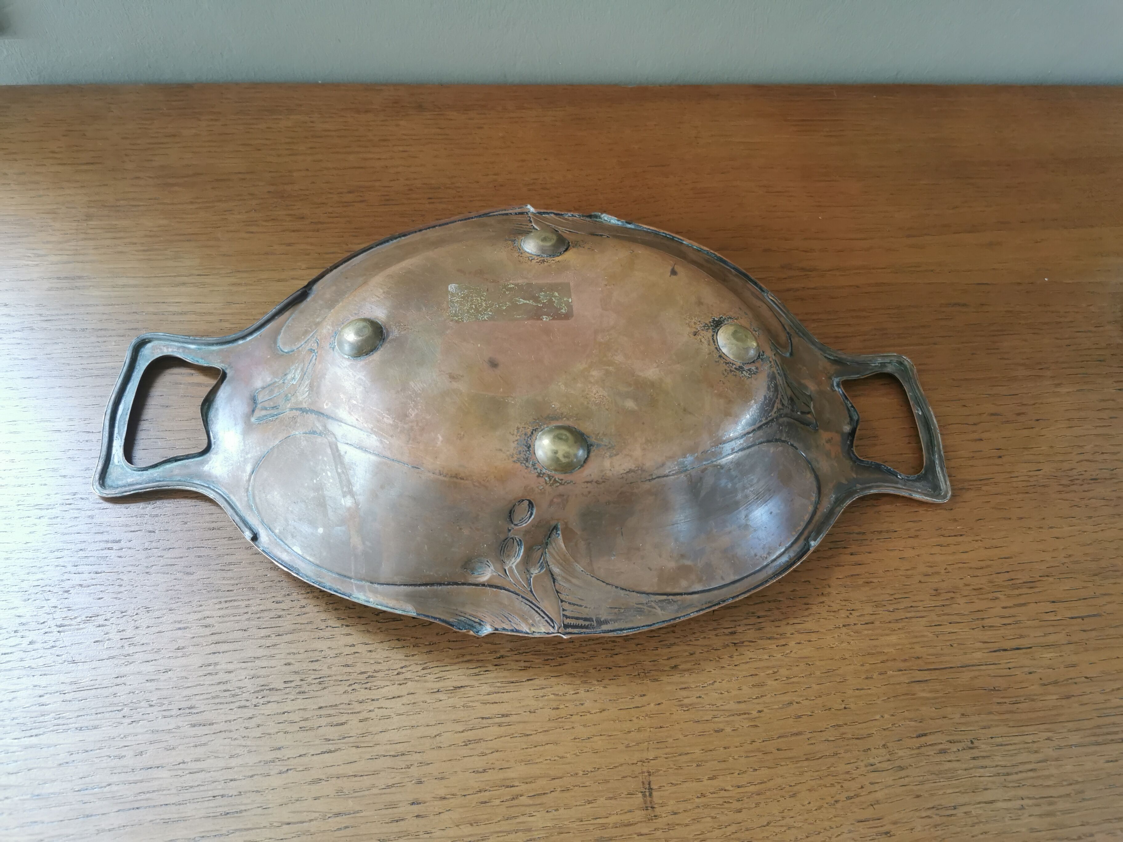 Art Nouveau copper cup