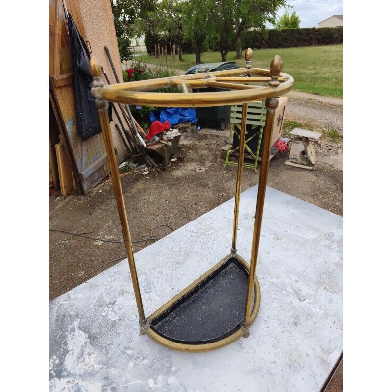 Umbrella stand 1900 brass and iron