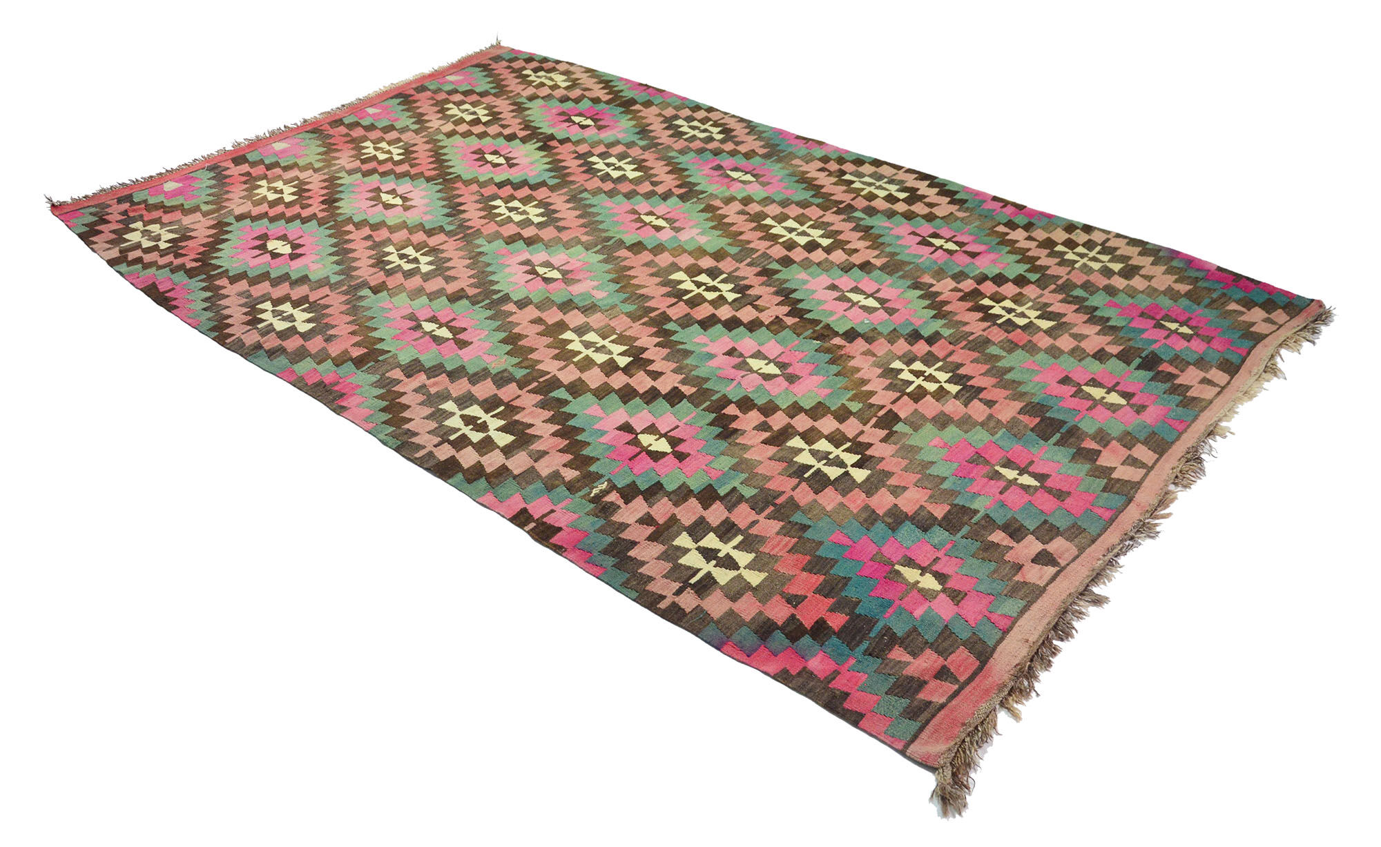 Anatolian handmade kilim rug 322 cm x 200 cm
