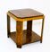 Side table or Art Deco coffee table in walnut and oak burl.