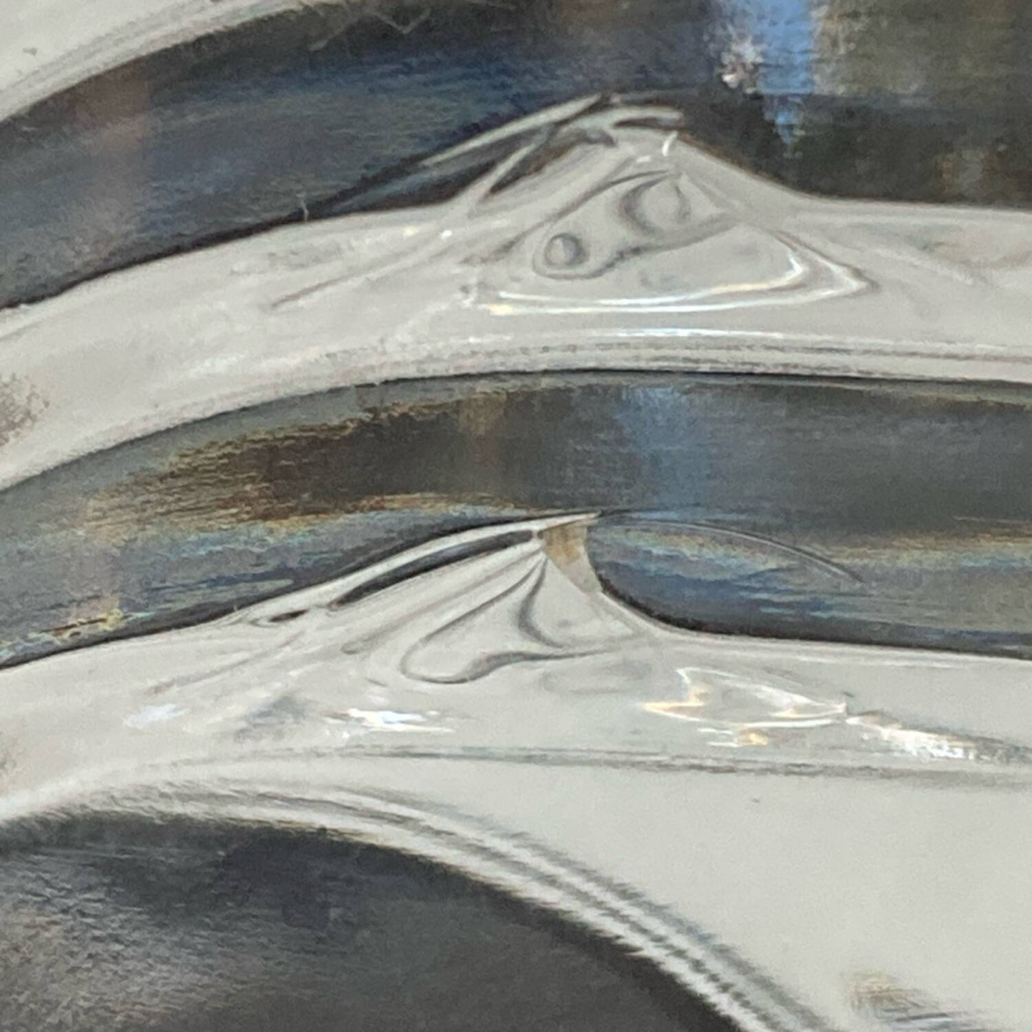 Large vintage 70s glass vase, Italian work