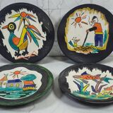 4 Bugette Plates, 1960s