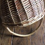 Large round vintage wicker basket