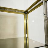 Vitrine Renato Zevi en laiton et verre fumé