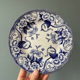 Series of 9 Creil Montereau plates, Flora model