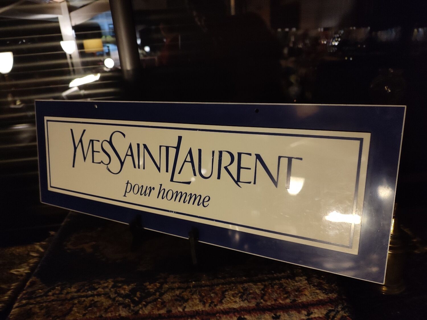 Vintage Yves Saint Laurent sign from the 80s