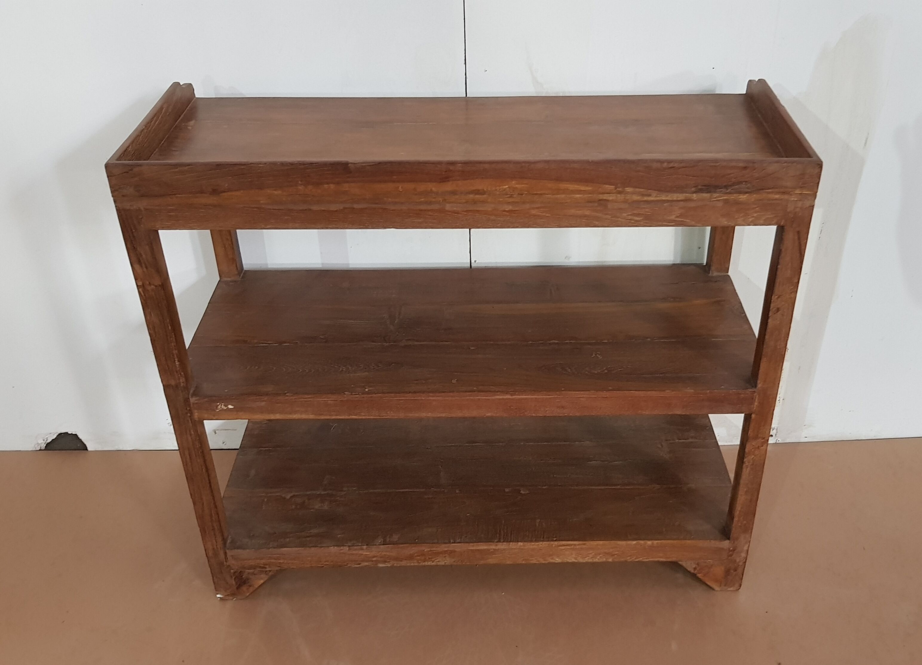 Burmese teak administration shelf